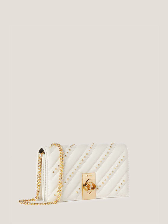 Motivi Wallet Bag in similpelle con borchie Donna Bianco