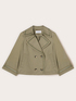 Short trench coat with ajour&eacute; detail image number 4