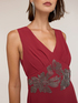 Elegant georgette dress with embroidery image number 3