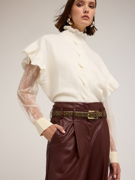 Belt with small studs