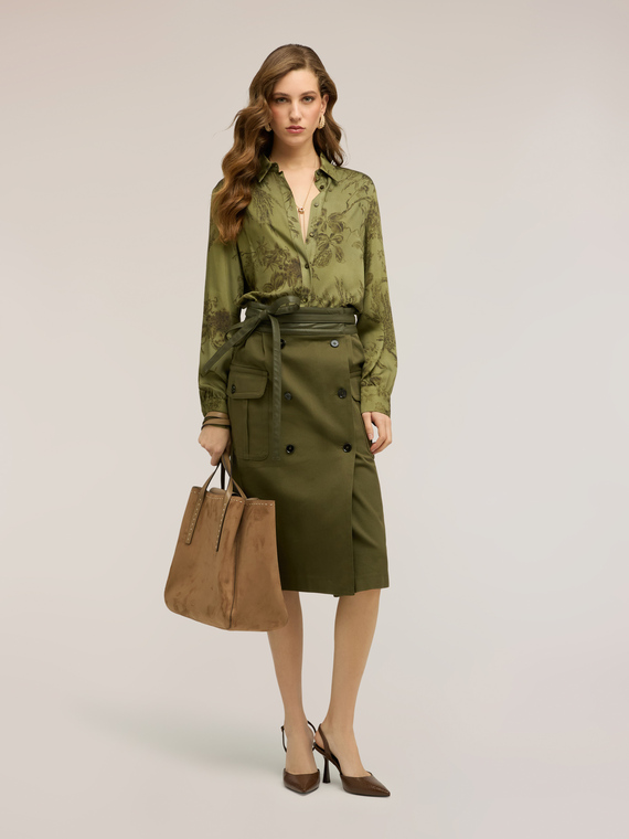 Cargo skirt with belt