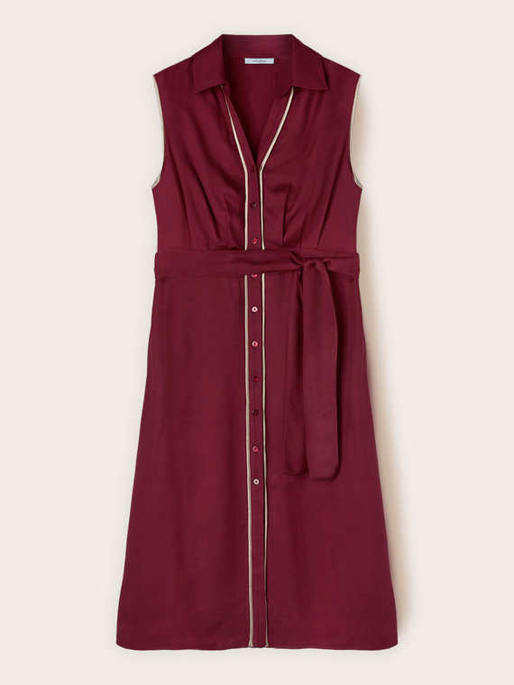 Belted twill shirtdress