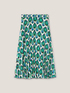 Falda midi plisada con estampado de azulejos image number 3