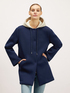 Scuba fabric coat with detachable hood image number 0