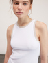 Ribbed tank top with lurex trims image number 2
