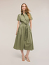 Poplin shirtdress with belt image number 0