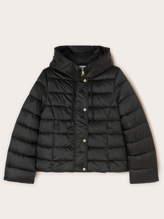 Shiny nylon puffer jacket