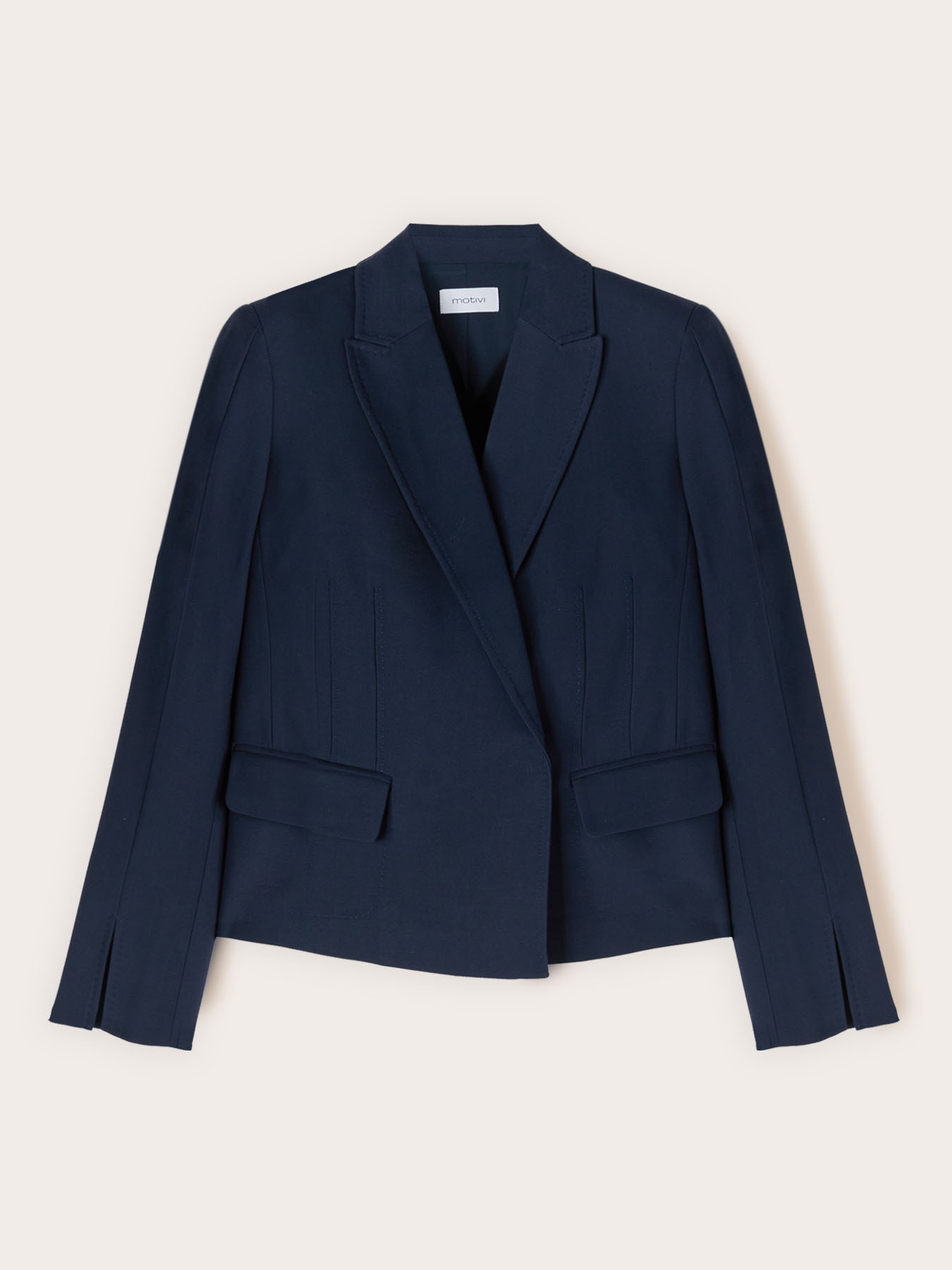 Blazer with slit at sleeve hem image number 4