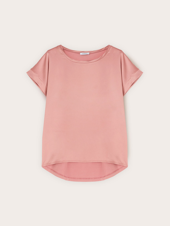 Two-tone cotton blend T-shirt