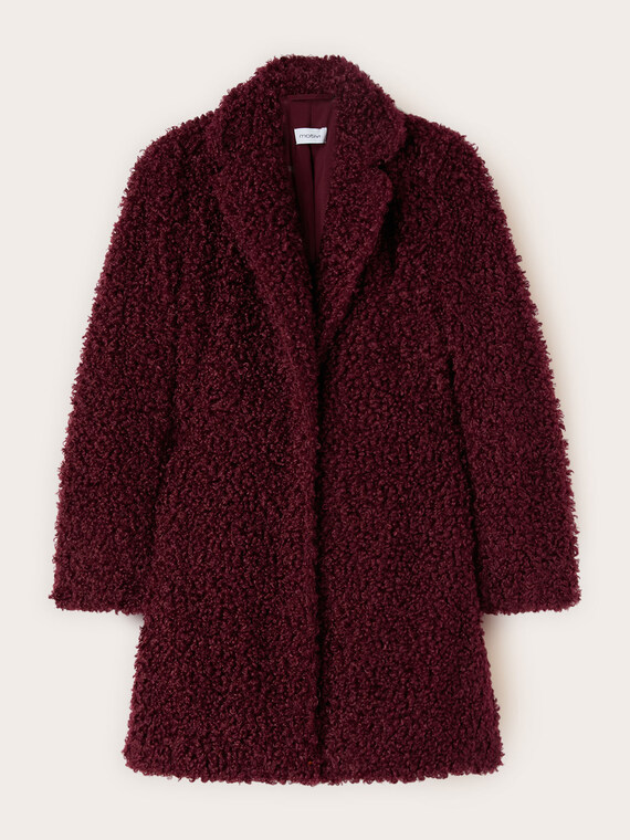 Oversized Mantel aus Bouclé-Stoff