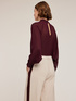 Striped devor&egrave; blouse image number 1