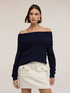 Bluză off-shoulder din amestec de viscoză image number 2