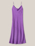 Solid colour satin lingerie dress image number 3