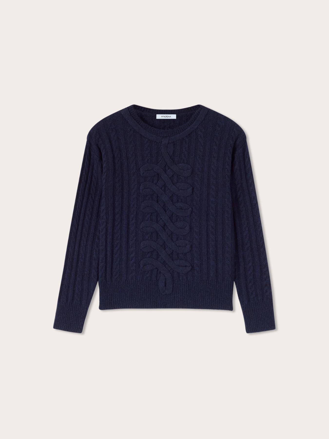 Cable knit sweater in wool blend image number 4