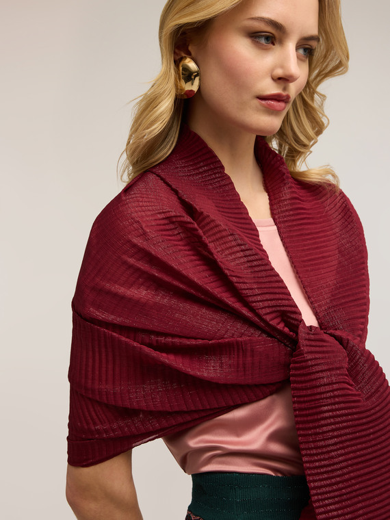 &Eacute;charpe pliss&eacute;e lurex