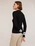 Funnel neck sweater with slit at hem image number 1