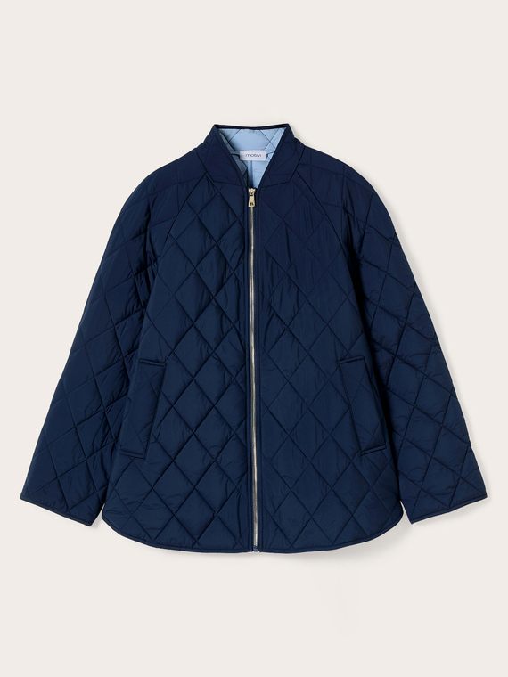 Lightweight down jacket with contrasting lining