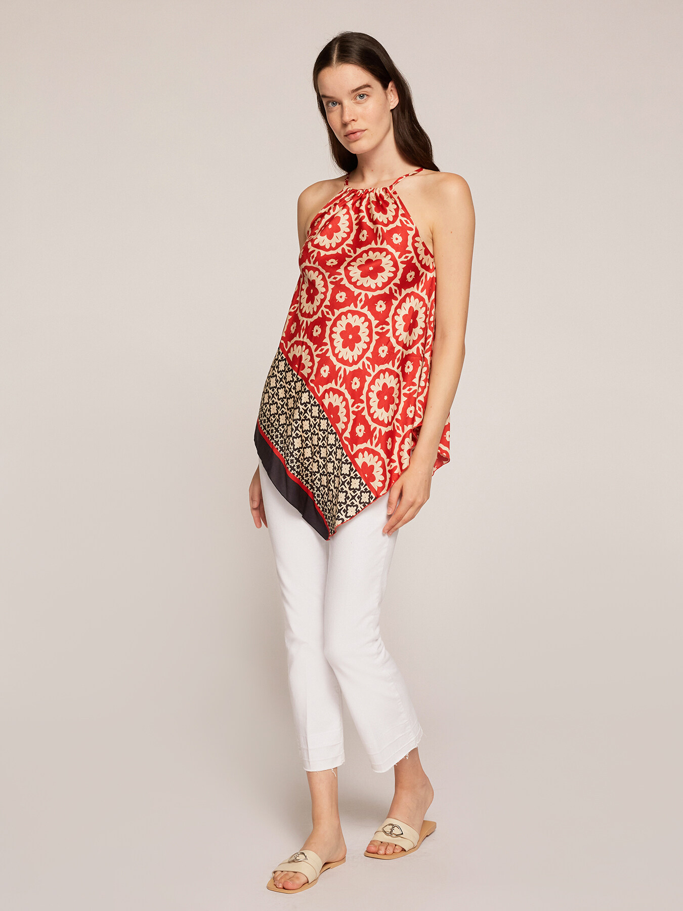 Ethnic pattern asymmetrical top image number 0