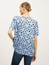 Polka-dot patterned satin blouse image number 1