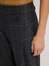 High-waisted palazzo pants with check pattern image number 3