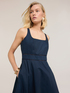 Flare-Kleid aus Popeline mit Ajour&eacute; image number 3