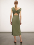 Midi dress with back cut-out image number 1
