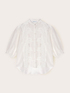 Lyocell blend shirt with lace image number 4