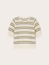 Streifenpullover mit Chevron-Muster aus Viskosemischung image number 4