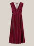 Long pleated lurex jersey dress image number 3