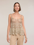 Openwork lurex knit top image number 2