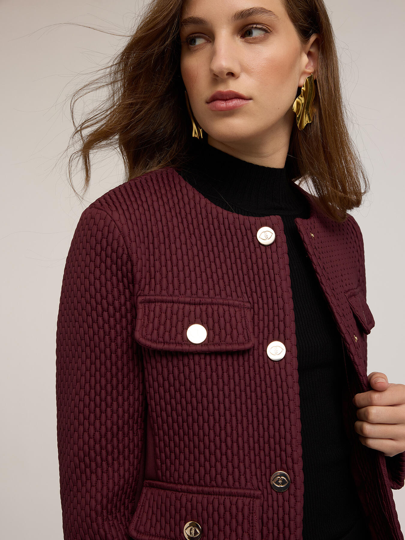 Gesteppte Jacke aus Scuba-Material image number 3