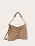 Draped shoulder bag with chain image number 2