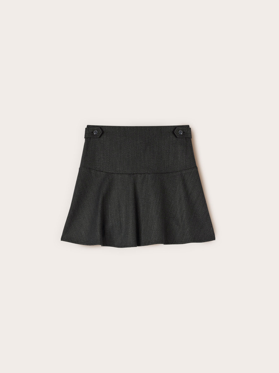 A-line mini skirt in polyviscose