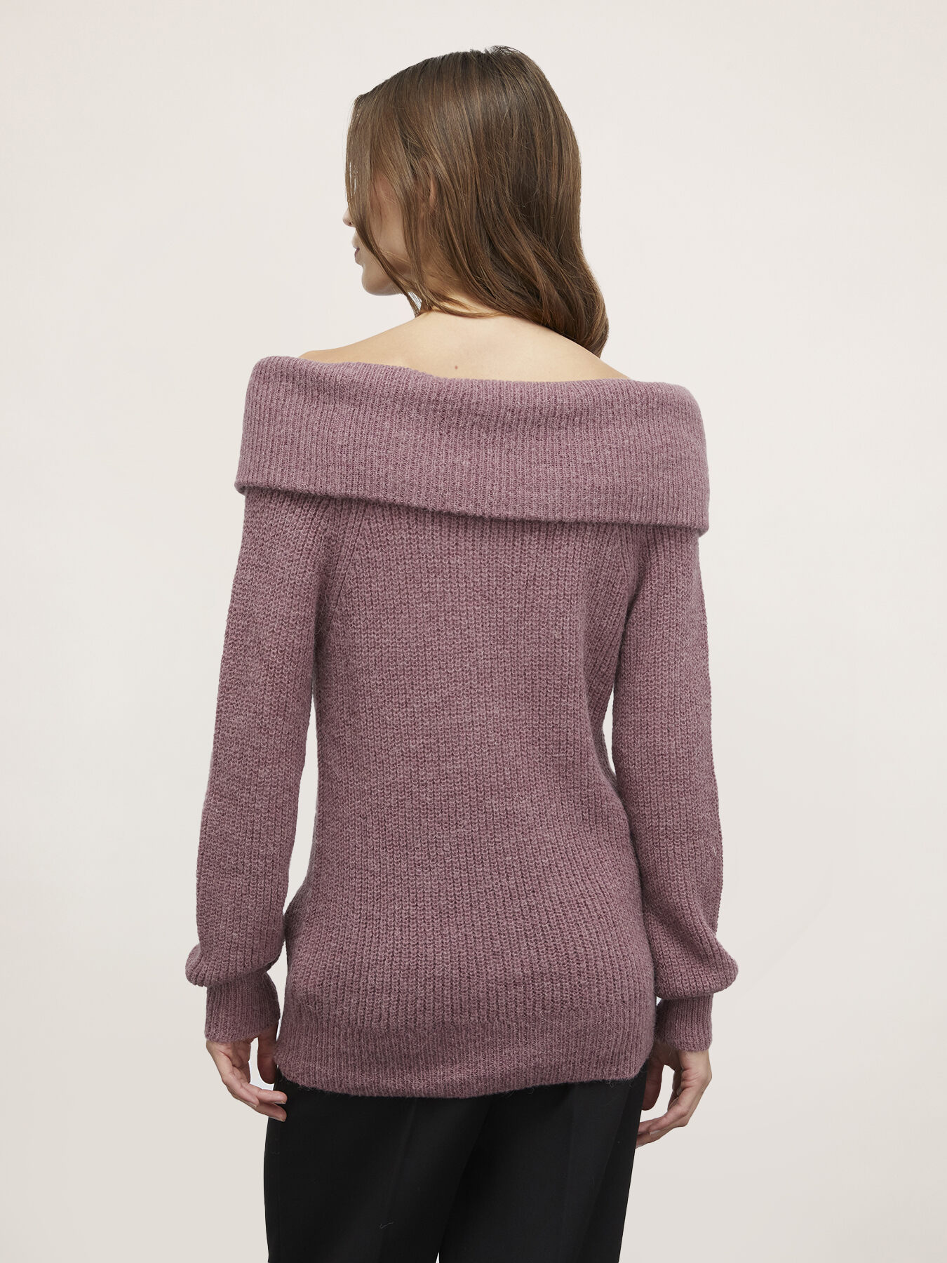 Wool blend off-shoulder sweater image number 1