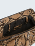 Mini faux leather python pattern clutch bag image number 4