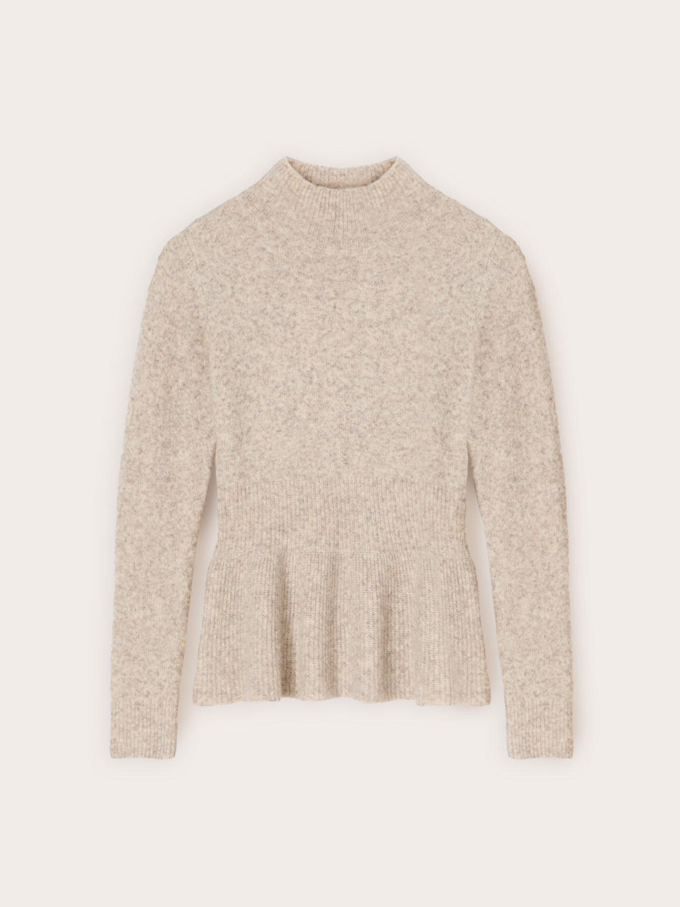 Pull col roul&eacute; avec coupe p&eacute;plum image number 4