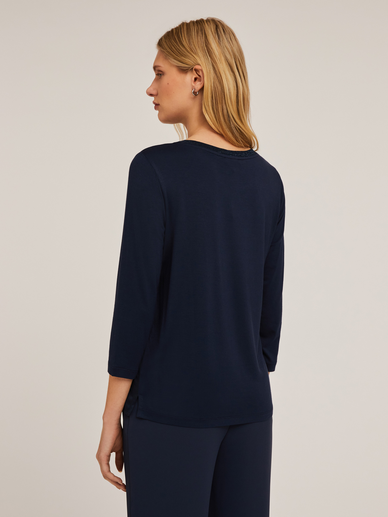 Tricou basic din două materiale image number 1