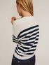Striped knit pullover image number 1