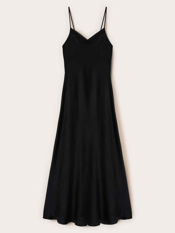 Long lingerie dress in satin