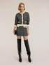 Check knit mini skirt image number 0