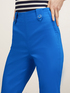 Pantaloni regular cu aplicații decorative și nasturi image number 2