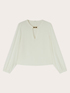 Cr&ecirc;pe de chine blouse with metal loop image number 4