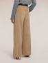 Pinstripe velvet palazzo pants image number 1