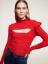 Turtleneck sweater with cut-out feature image number 0