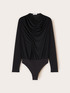 Draped bodysuit with long sleeves image number 4