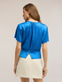 Blouse en satin avec ceinture image number 1