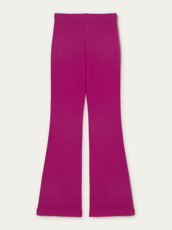 Pantalones flare de color liso
