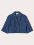 Kurzer zweireihiger Trenchcoat aus Chambray image number 4