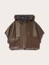 Reversible hooded jacket with zip image number 6