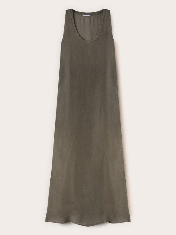 Oversized viscose satin dress